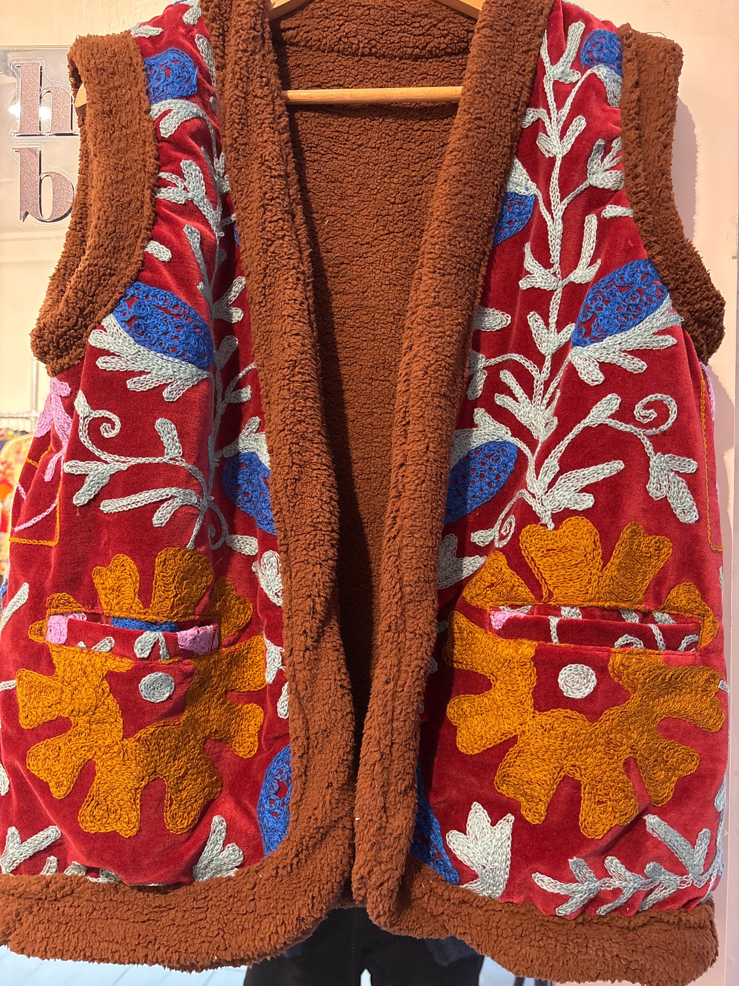 Gilet fluweel gevoerd