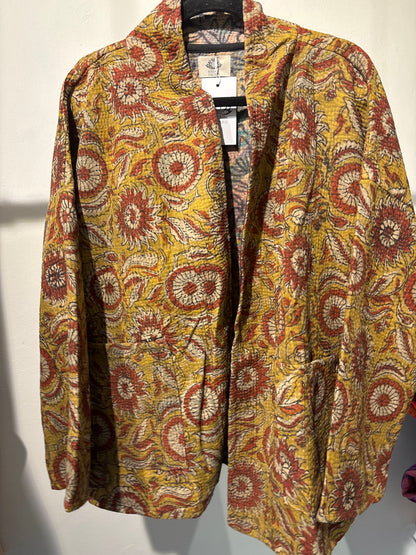 Kantha Blockprint jas-2 kanten