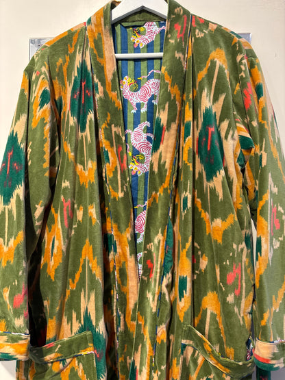 Lange fluwelen kimono