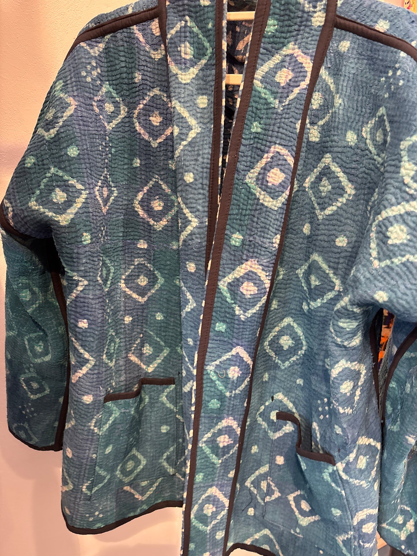 Kantha Blockprint jas-2 kanten l