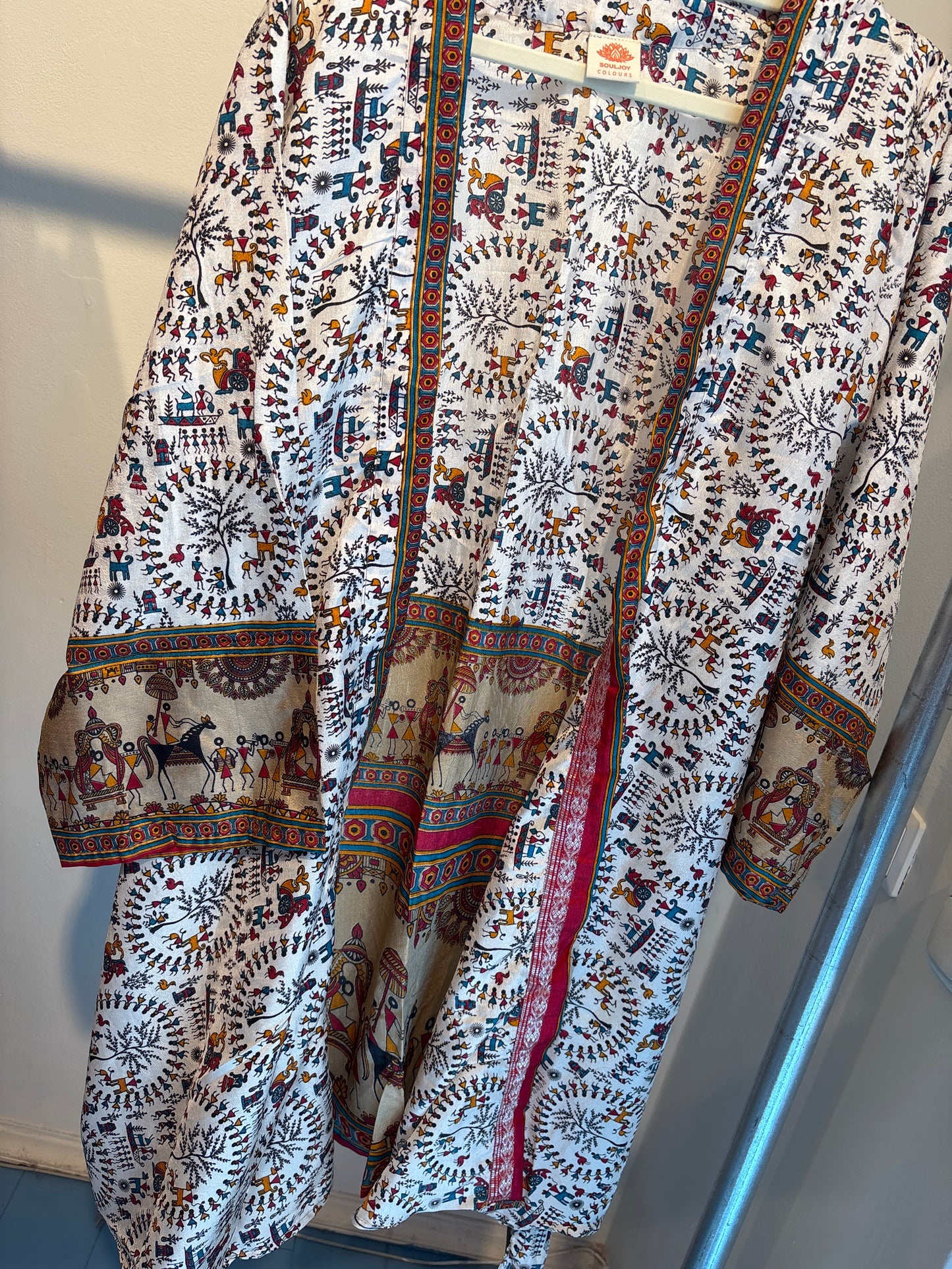 Zijden kimono halflang