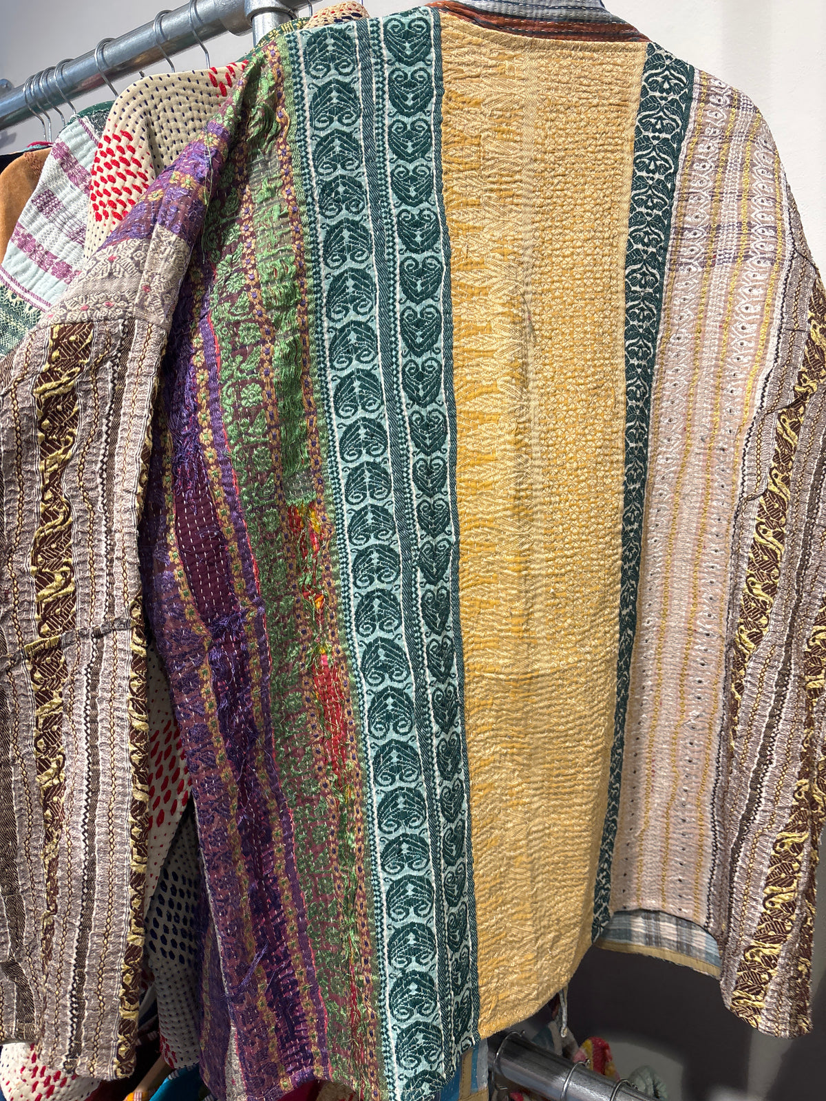 Kantha Blockprint jas-2 kanten l