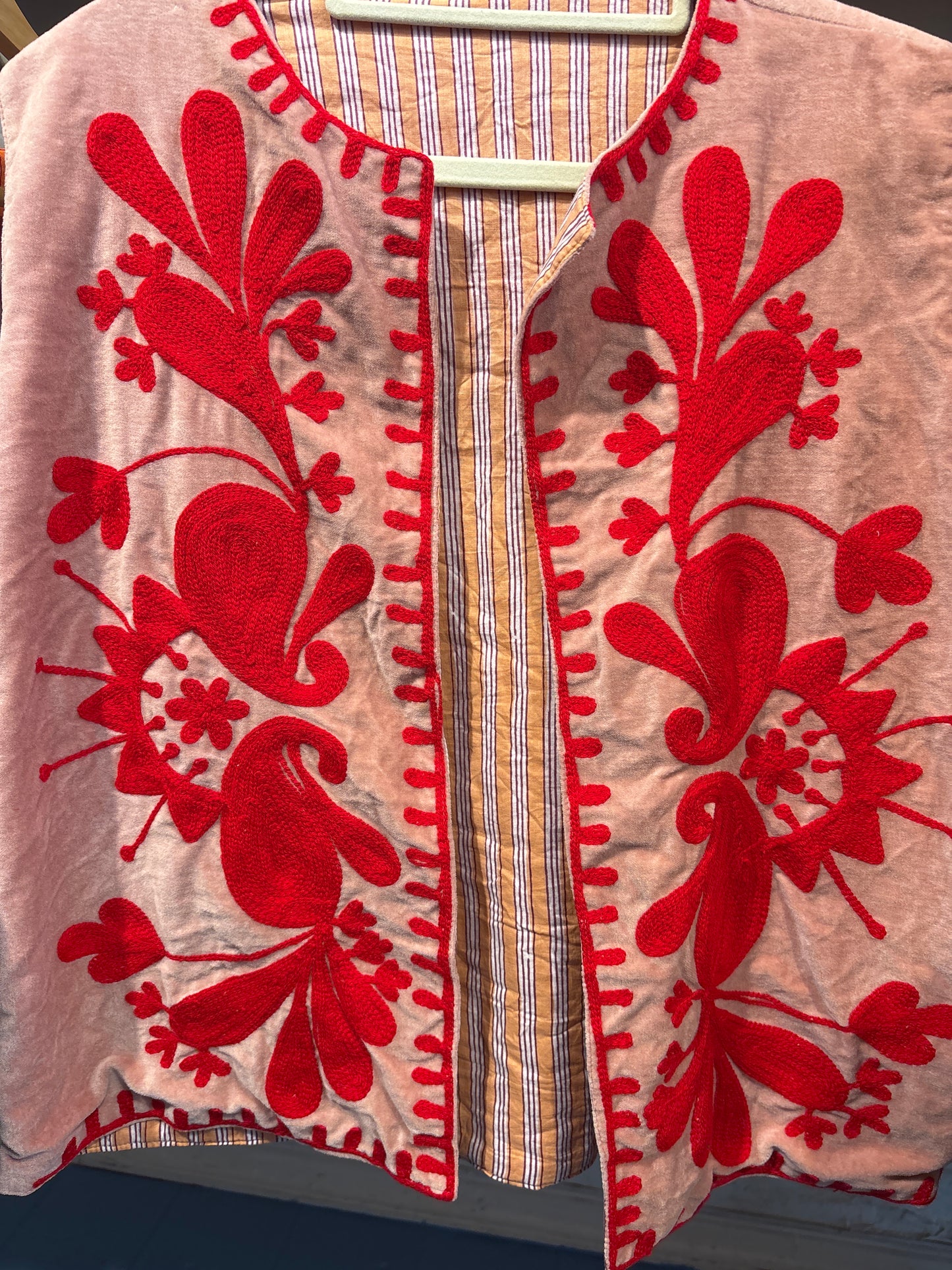 Gilet fluweel suzani-ruim