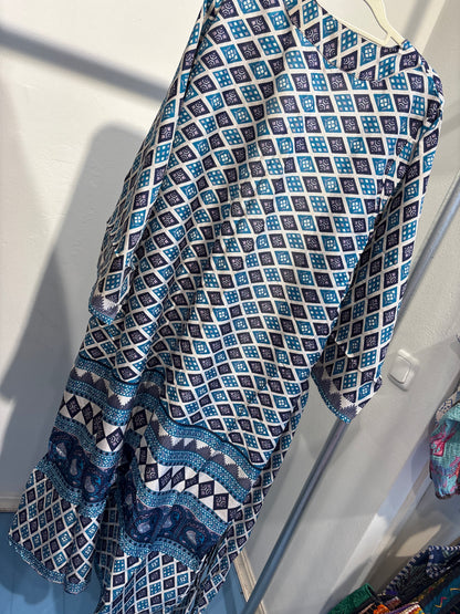 Recycled silk kimono lang