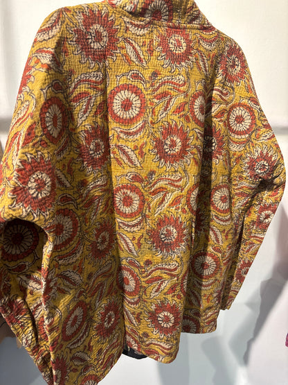 Kantha Blockprint jas-2 kanten