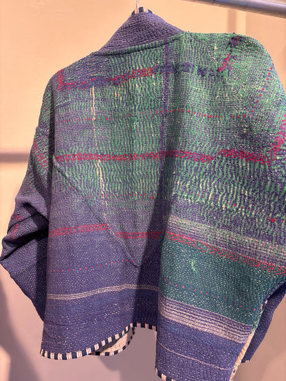 Kantha jas kort- 2 kanten