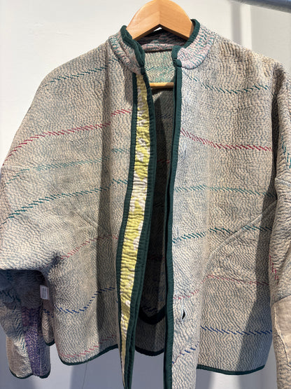 Kantha jas kort- 2 kanten