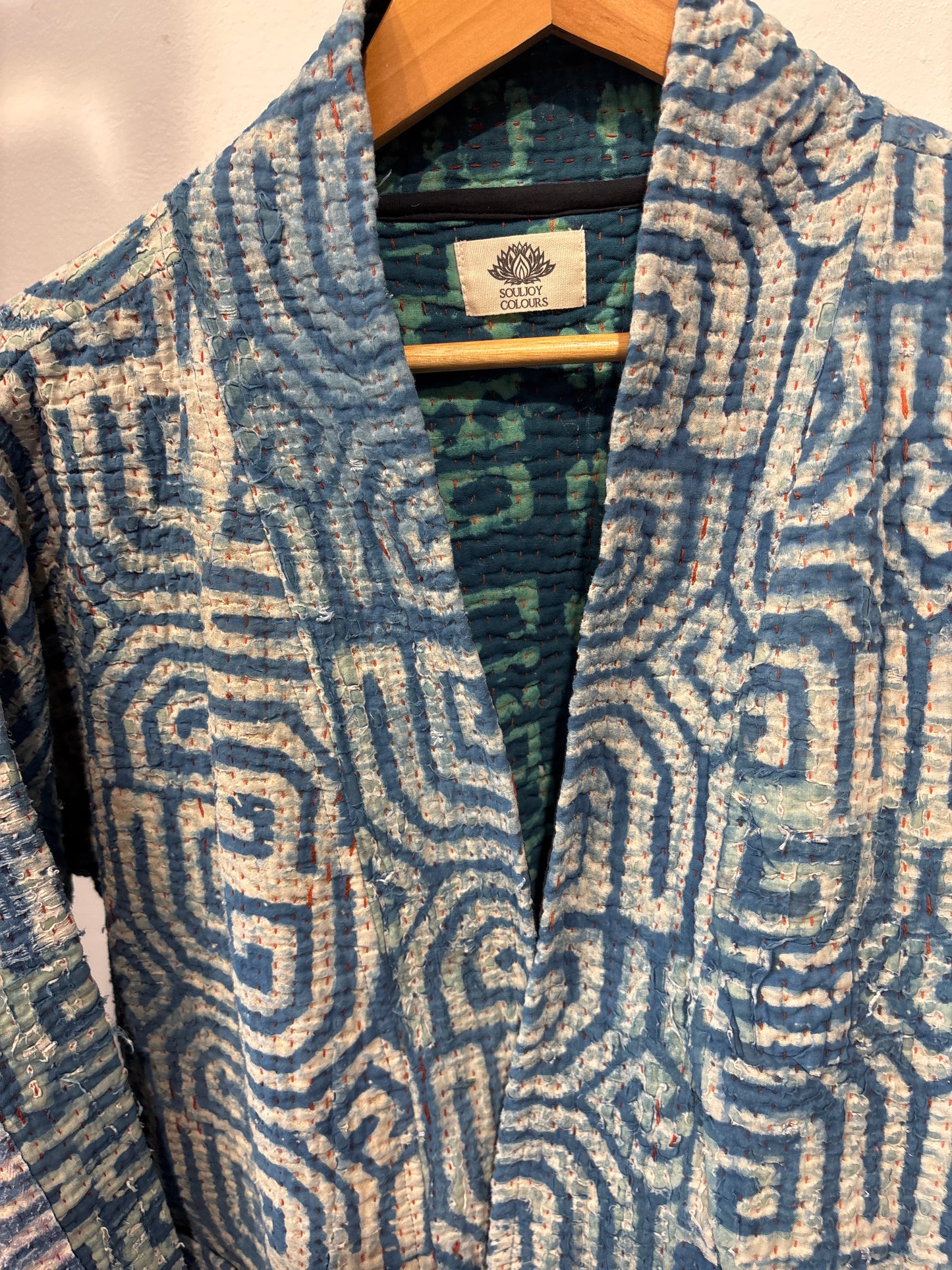 Kantha Blockprint jas -2 kanten