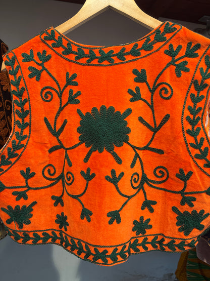 Gilet fluweel suzani-ruim
