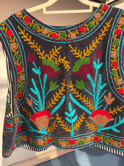 Gilet fluweel suzani- XXL RUIM