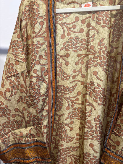 Recycled silk kimono lang