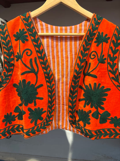 Gilet fluweel suzani-ruim