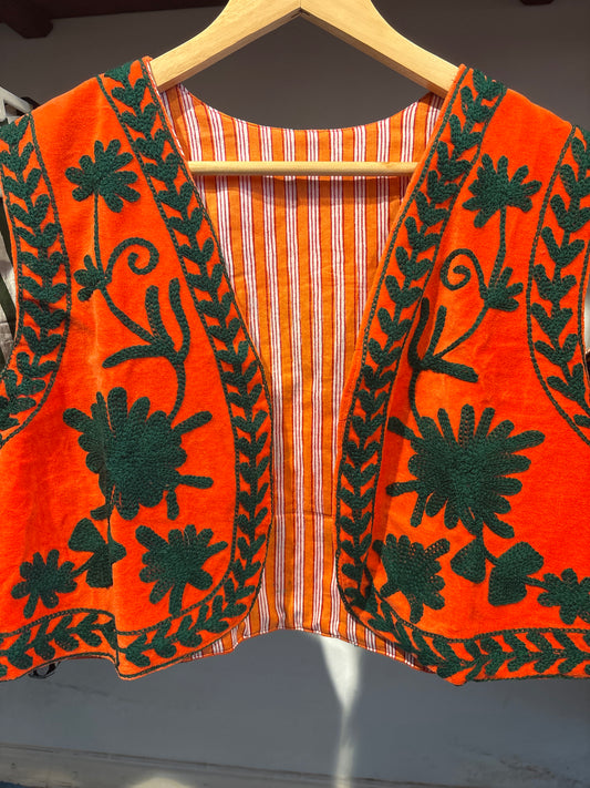 Gilet fluweel suzani-ruim