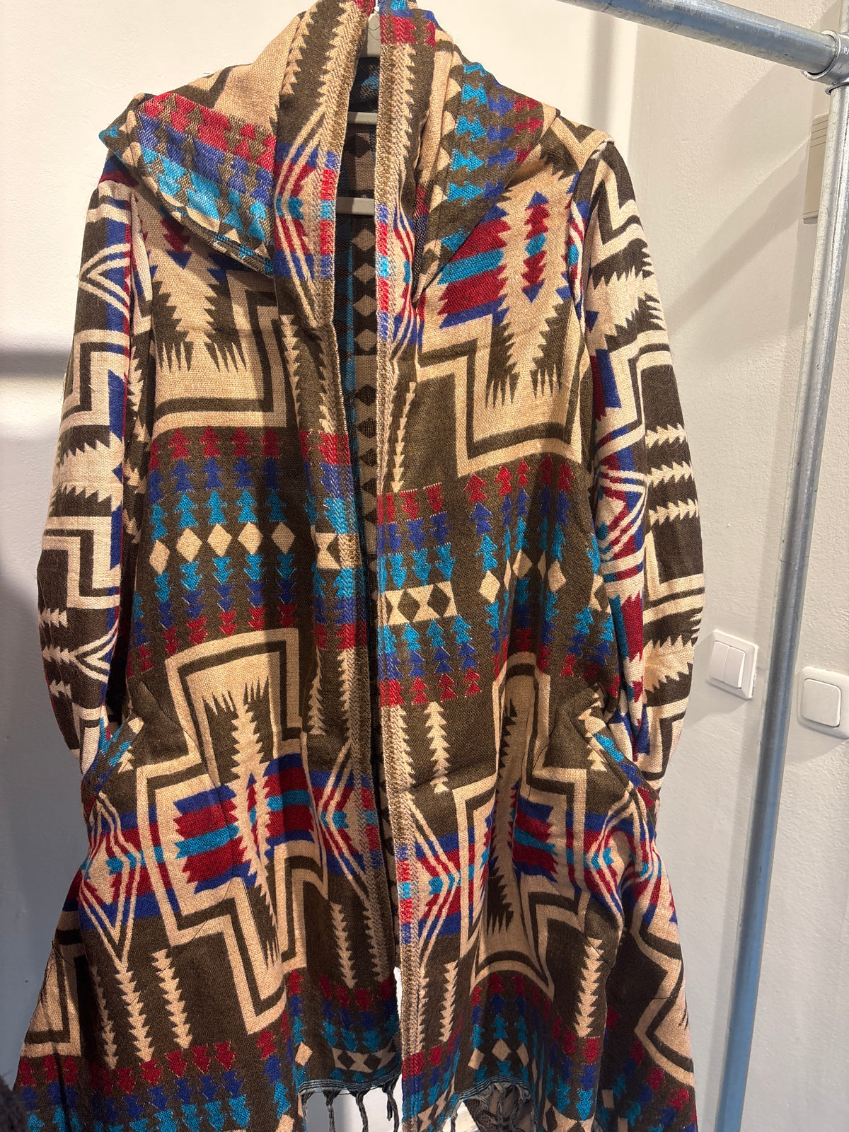 Aztek bruin Vest lang