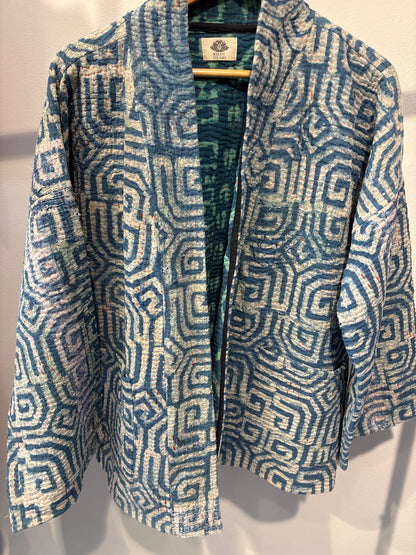 Kantha Blockprint jas -2 kanten