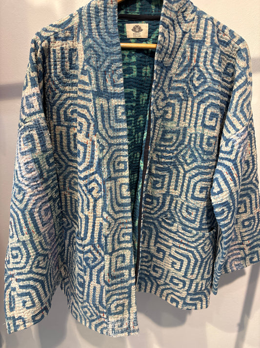 Kantha Blockprint jas -2 kanten