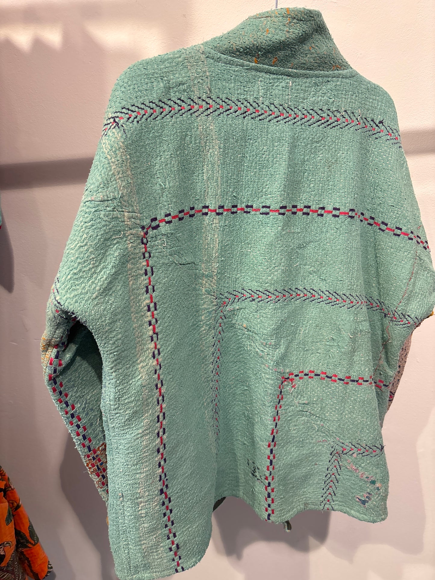 Kantha Blockprint jas-2 kanten