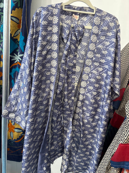 Zijden kimono halflang