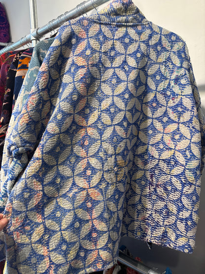 Kantha Blockprint jas-2 kanten l