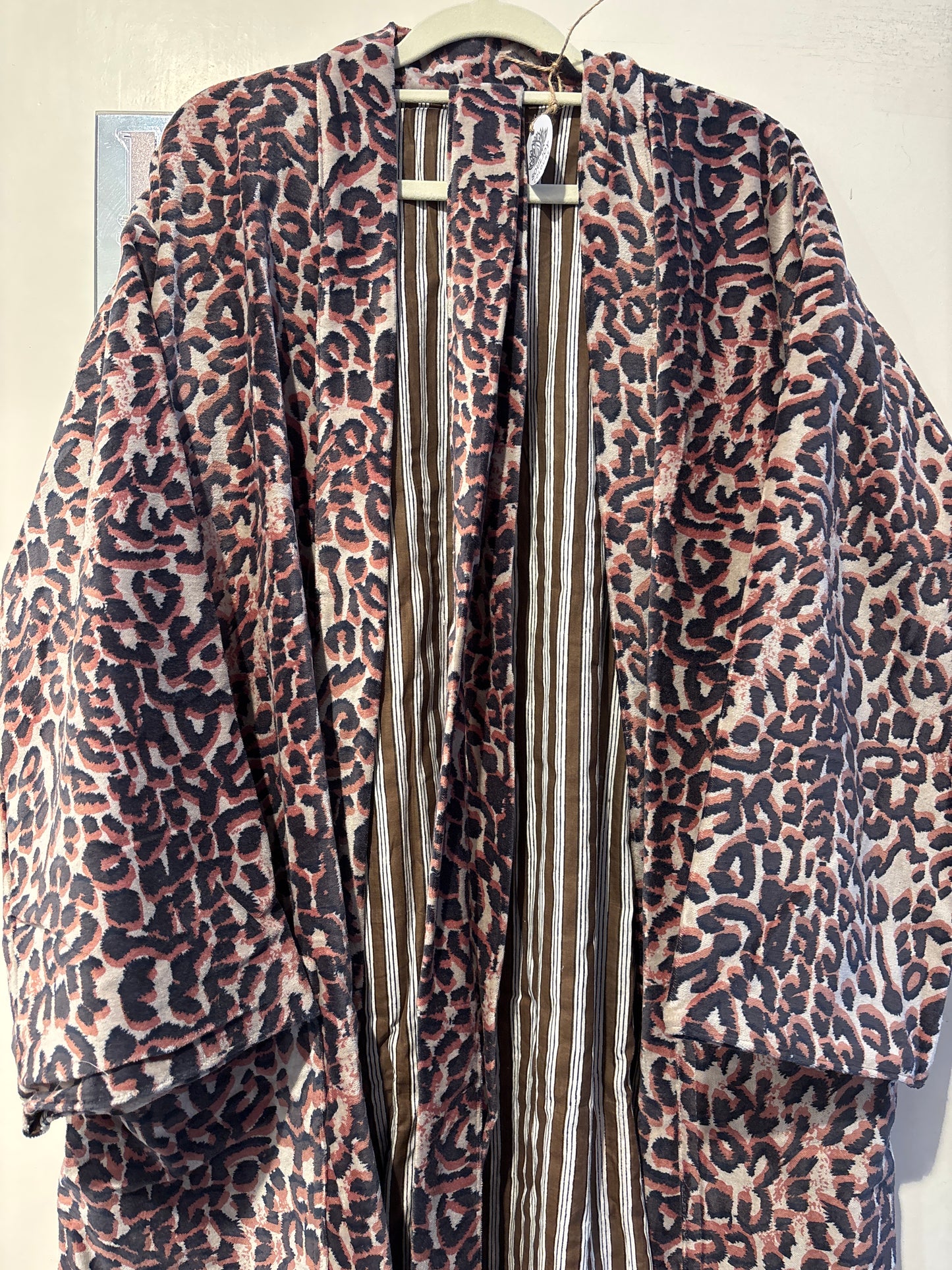 Lange fluwelen kimono