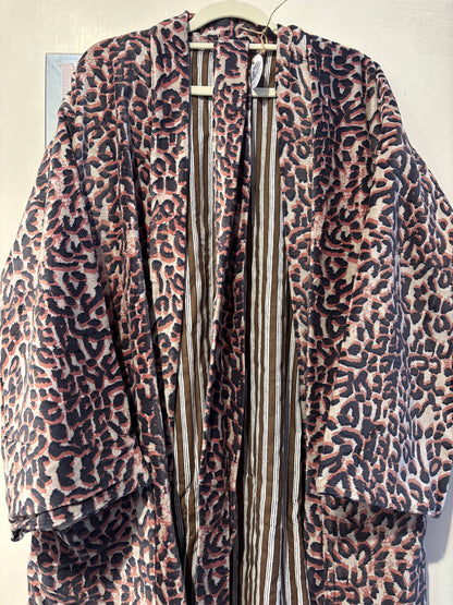 Lange fluwelen kimono