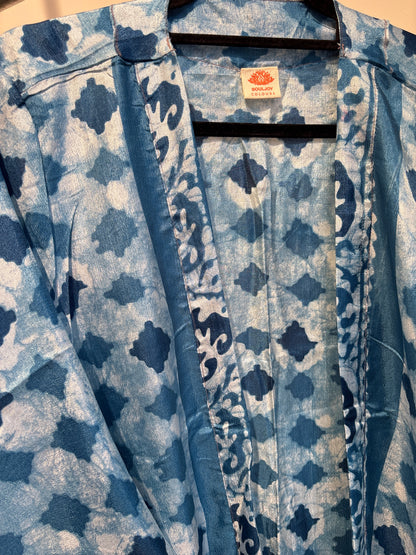 Recycled silk kimono lang