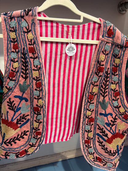 Gilet fluweel suzani- XXL RUIM
