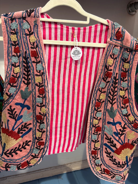 Gilet fluweel suzani- XXL RUIM