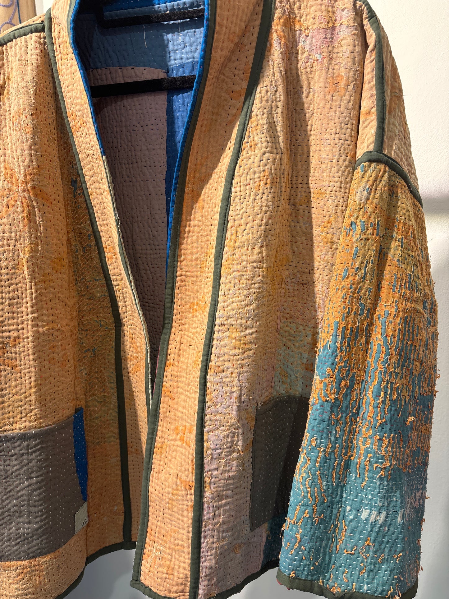 Kantha Blockprint jas-2 kanten