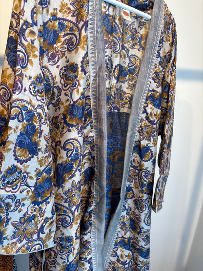 Zijden kimono halflang