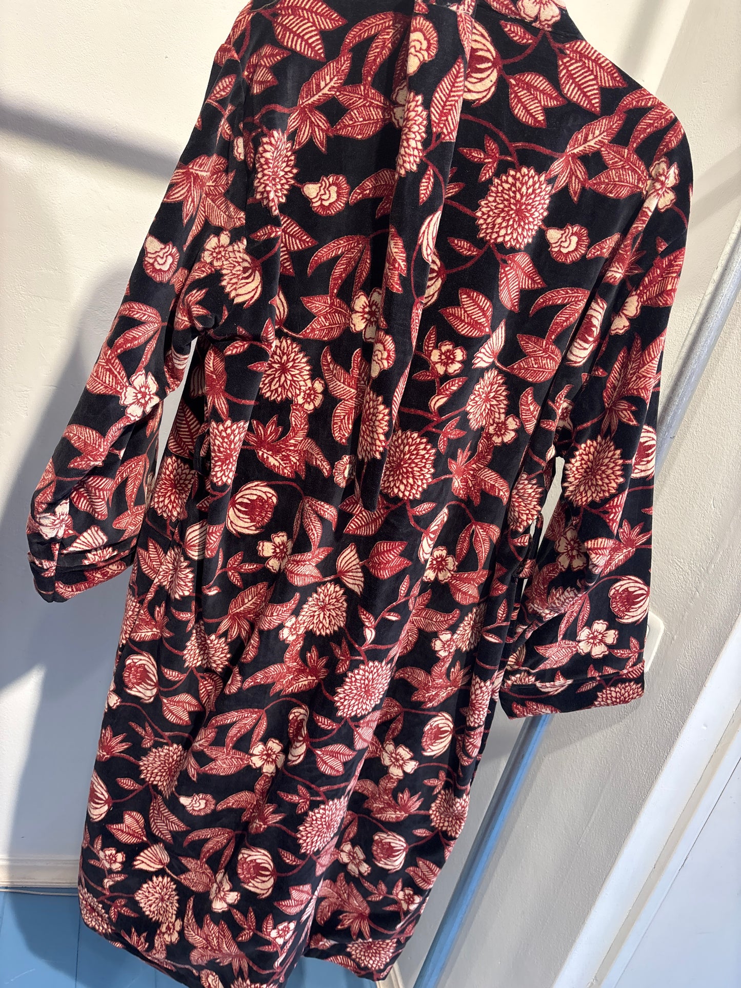 Lange fluwelen kimono