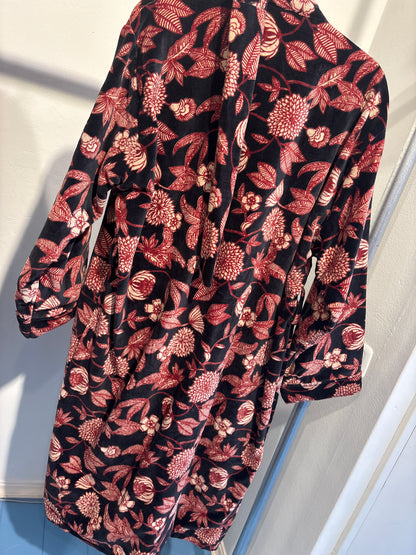 Lange fluwelen kimono