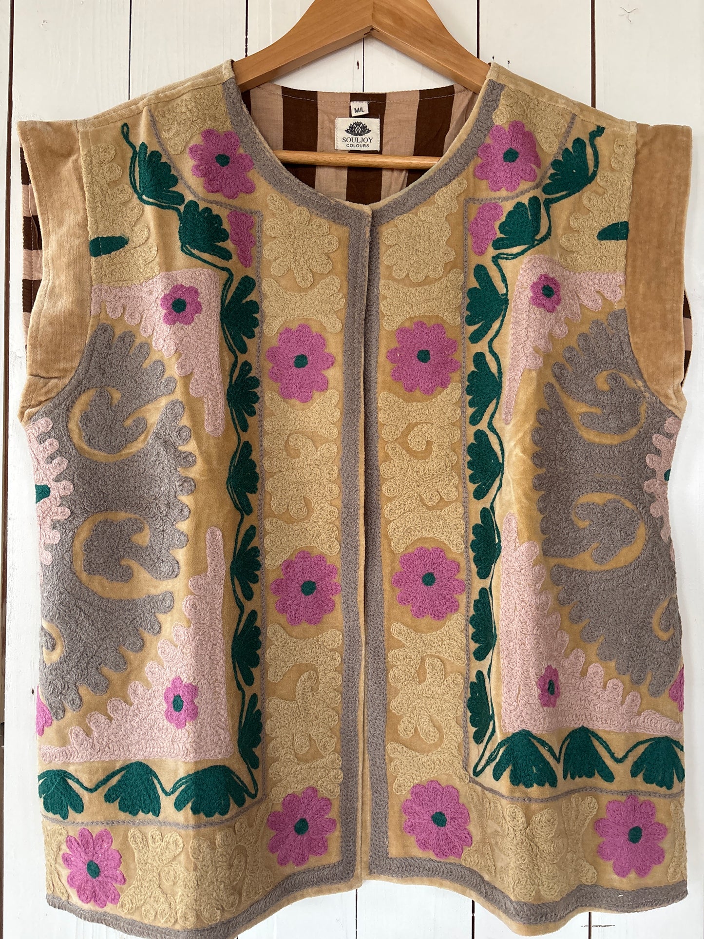 Fluweel gilet -L