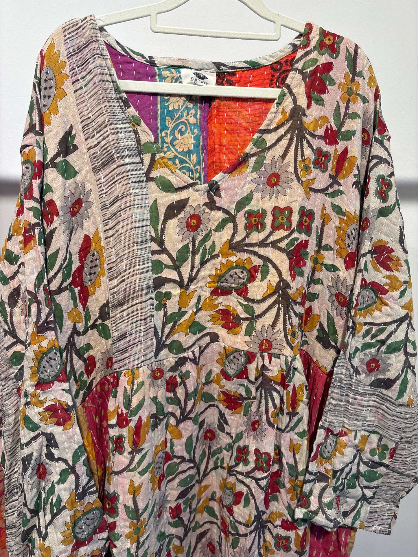 Kantha jurk lang- groot