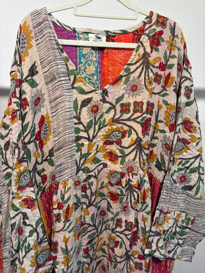 Kantha jurk lang- groot