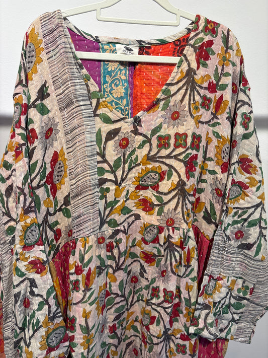 Kantha jurk lang- groot