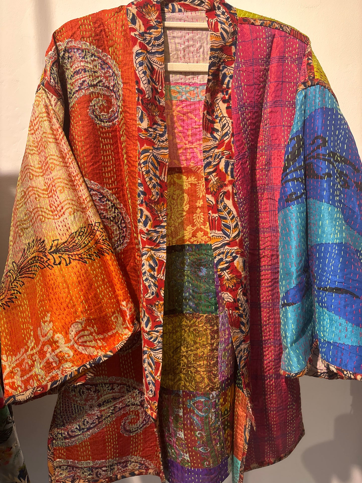 Zijden Kantha kimono jas