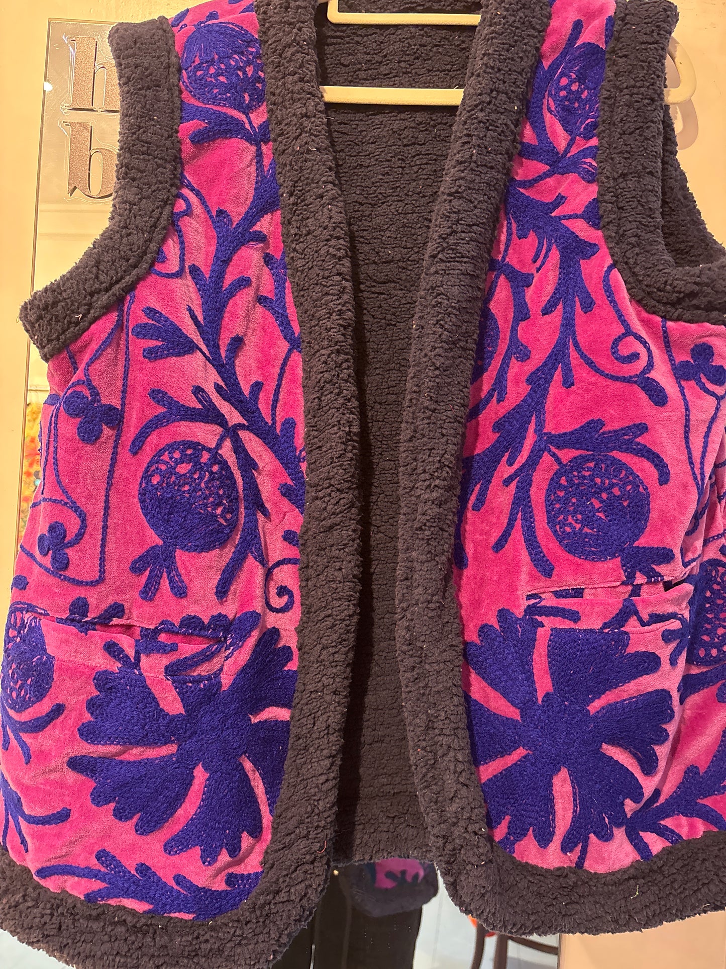 Gilet fluweel gevoerd