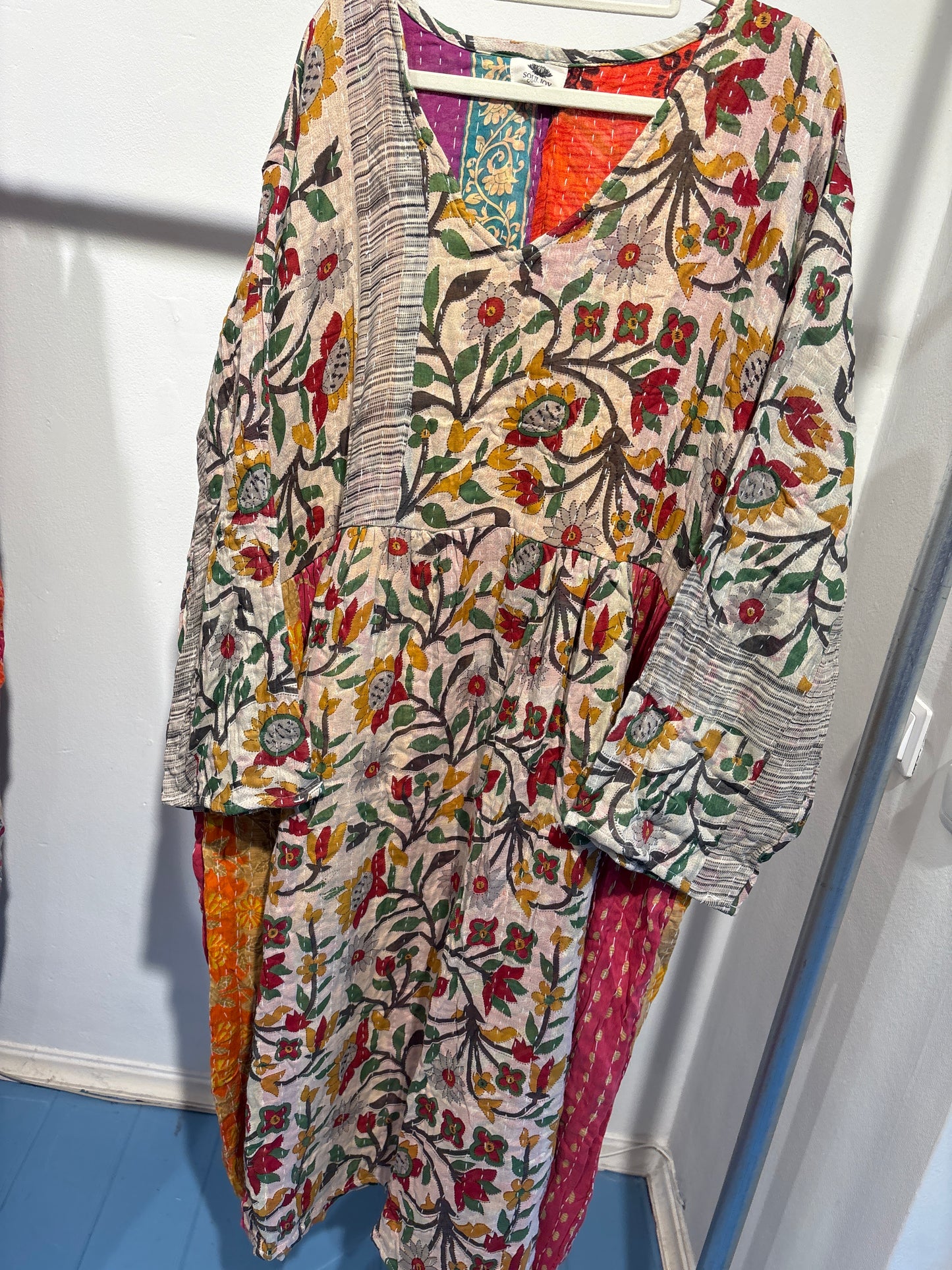 Kantha jurk lang- groot