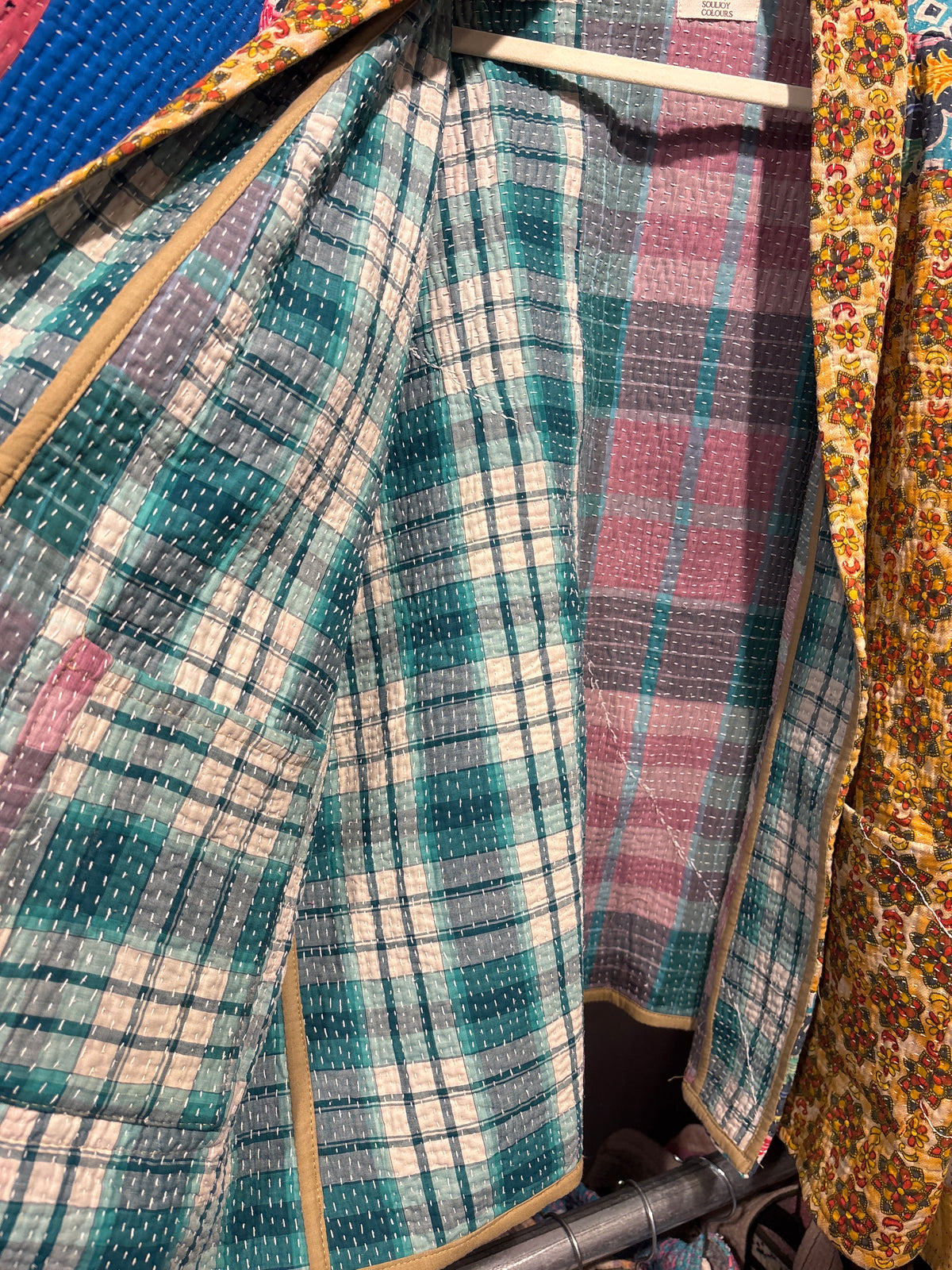 Kantha Blockprint jas-2 kanten