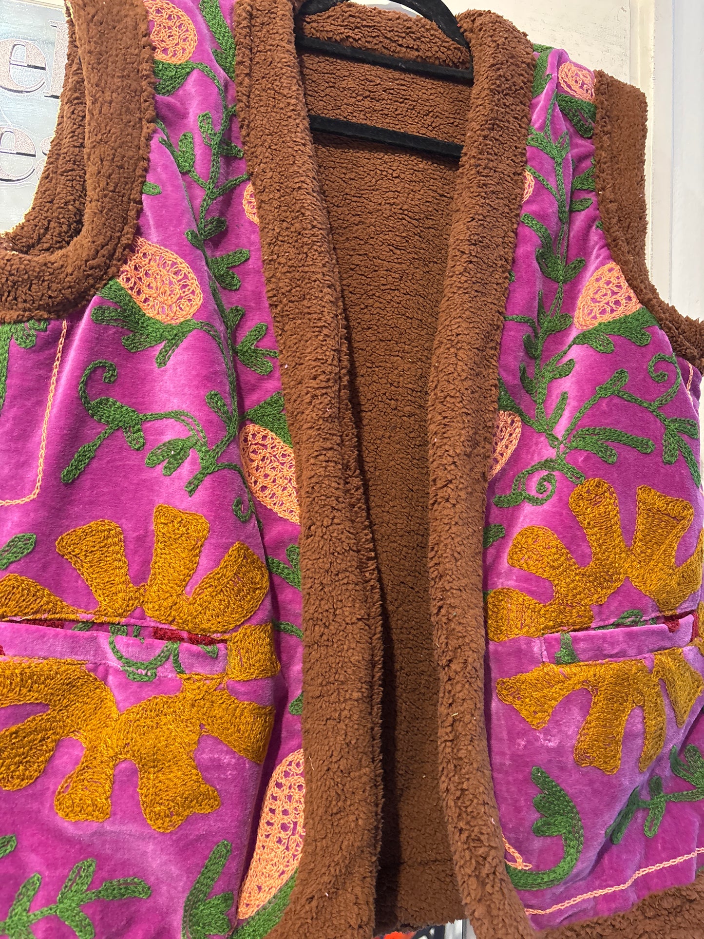 Gilet fluweel gevoerd