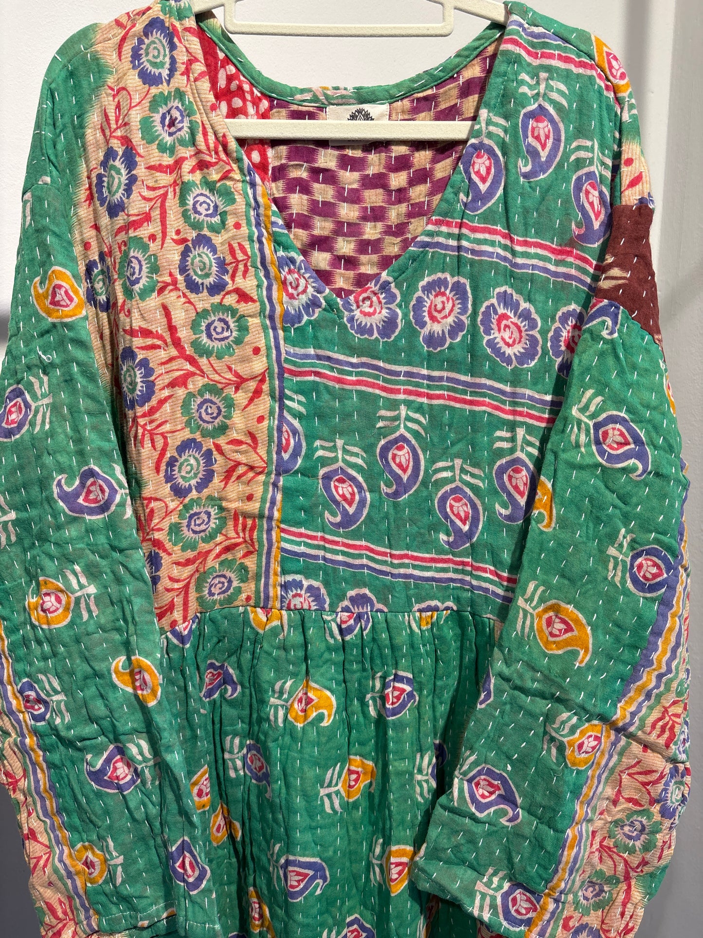 Kantha jurk lang- groot
