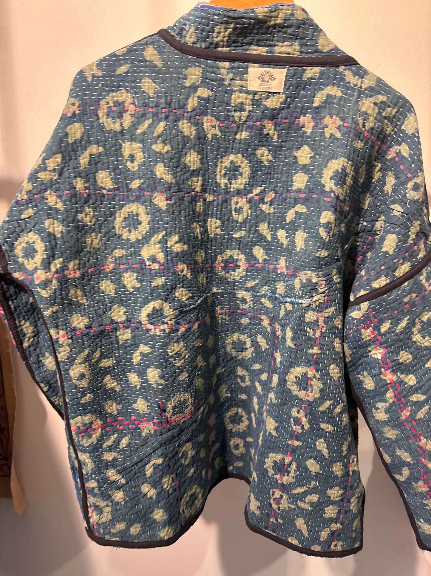 Kantha Blockprint jas-2 kanten