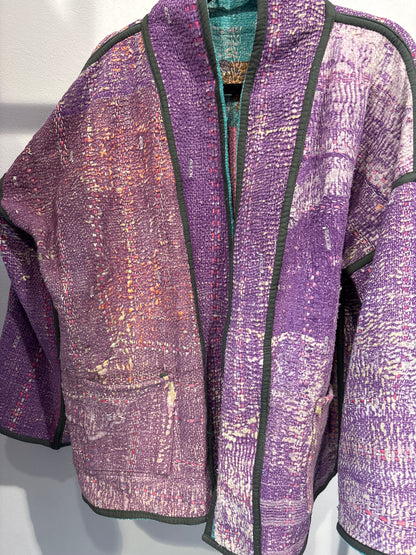 Kantha Blockprint jas-2 kanten