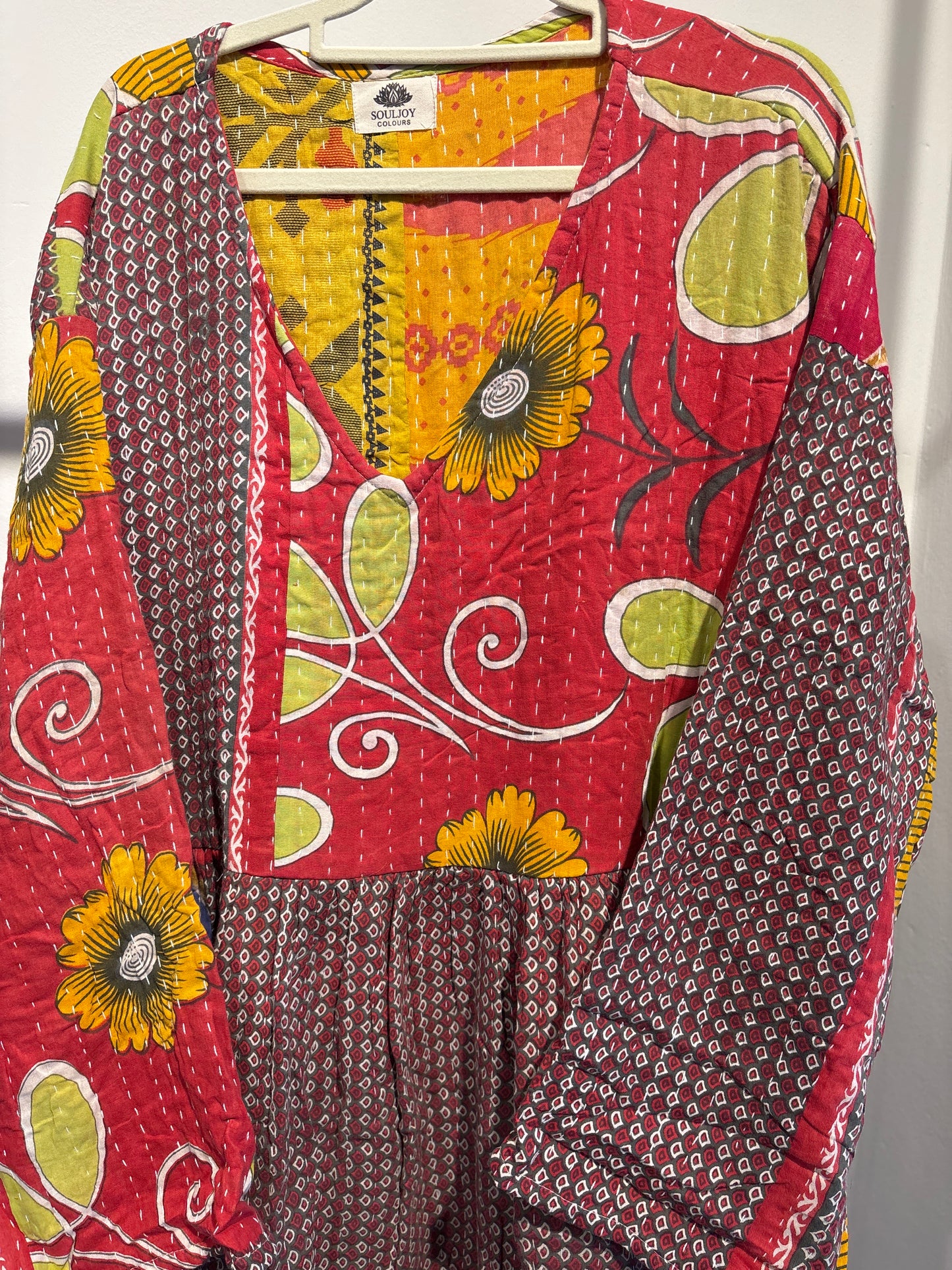 Kantha jurk lang- groot