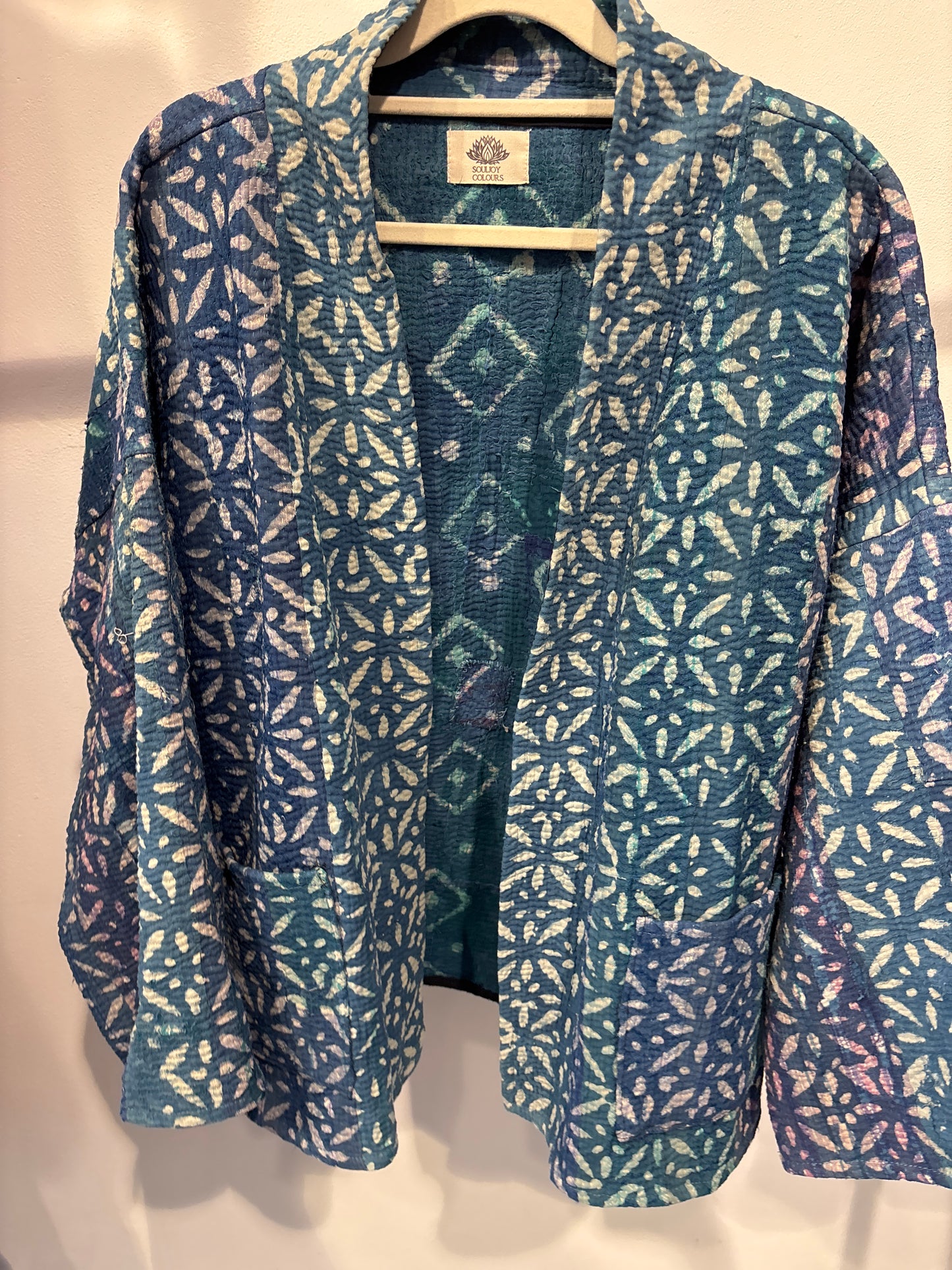Kantha Blockprint jas-2 kanten l