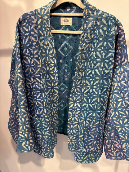 Kantha Blockprint jas-2 kanten l