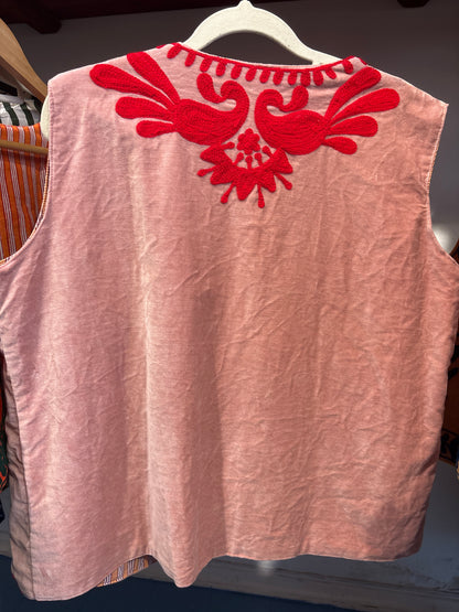 Gilet fluweel suzani-ruim
