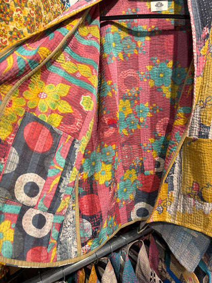 Kantha Blockprint jas-2 kanten