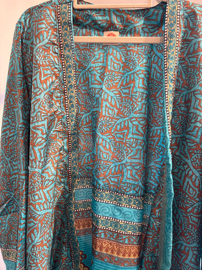 Zijden kimono halflang